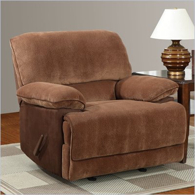 Global Furniture USA 9968 Rocker Recliner Chair in Champion Brown Sugar