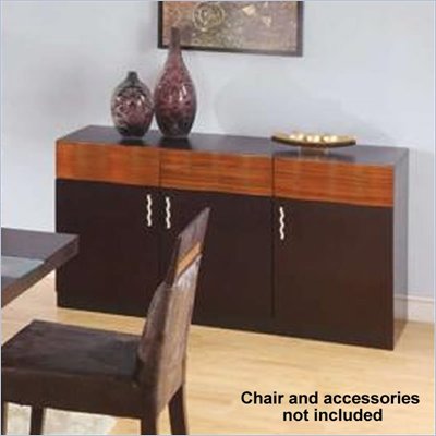 Global Furniture USA Amanda Dining Room Buffet in Zebrano and Wenge