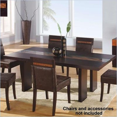 Global Furniture USA Amanda Dining Table in Wenge Finish
