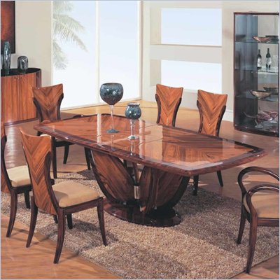 Global Furniture USA Rebecca Casual Dining Set in Brown Finish