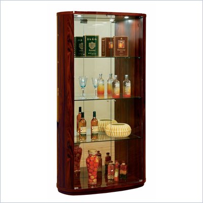 Global Furniture D92 Vertrina Curio Cabinet in Kokuten