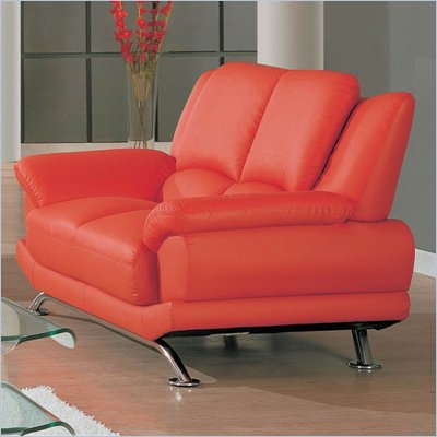 Global Furniture USA Edwards Red Leather Loveseat