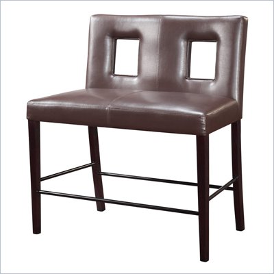 Global Furniture USA G072 Bar Bench with Brown Cushion