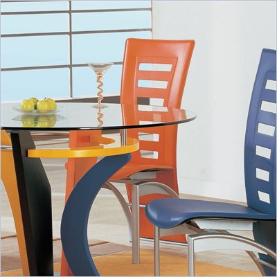Dining Chairs Furniture on Global Furniture Usa Neville Vinyl Dining Side Chair In Red 290dc R