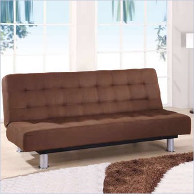 Global Furniture USA Brown Microfiber Convertible Sofa Bed