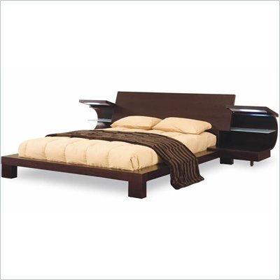 Bedroom Pieces on Soho Modern Wood Platform Bed 5 Piece Bedroom Set In Wenge   Soho Xbg