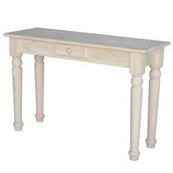 International Concepts Traditional Unfinished  Sofa Table with Drawer