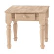 ADD TO YOUR SET: International Concepts Traditional Unfinished End Table with Drawer
