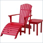 International Concepts Adirondack Footrest in Red Finish