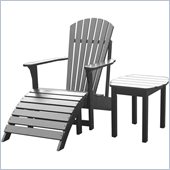 International Concepts Adirondack Footrest in Black Finish