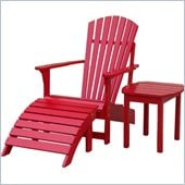 International Concepts Adirondack Sidetable in Red Finish
