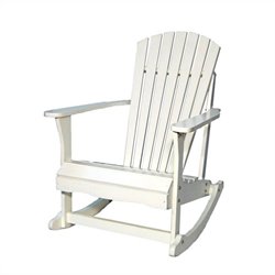 International Concepts Adirondack Porch Rocker in White Finish