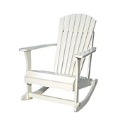 International Concepts Adirondack Porch Rocker in White Finish