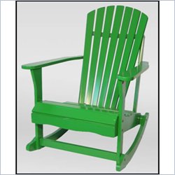 International Concepts Adirondack Porch Rocker in Tropical Green
