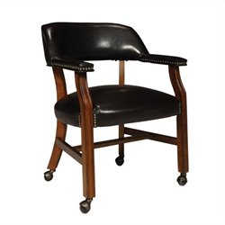 International Concepts Rockwood Castored Chair in Antique Cherry Finish