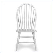 International Concepts Simply Linen Tall Windsor Wood Side Chair in White Linen Finish