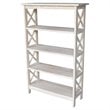 ADD TO YOUR SET: International Concepts Unfinished Wood X-Sided 4 Tier Bookcase