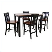 International Concepts Shaker Style Counter Height Gathering Table in Black Cherry Finish