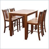 International Concepts Shaker Style Gathering Table in Cinnamon Espresso