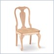 International Concepts Whitewood Queen Ann Unfinished Wood Side Chairs (Set of 2)