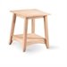 International Concepts Whitewood Bomby Tall Unfinished End Table