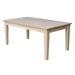 International Concepts Whitewood Tall Shaker Unfinished Coffee Table in Natural