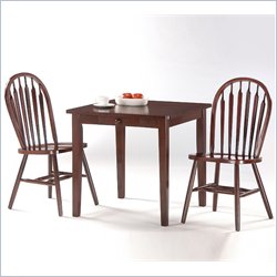 International Concepts Square Dining Table with Flow through Drawer (Merlot)
