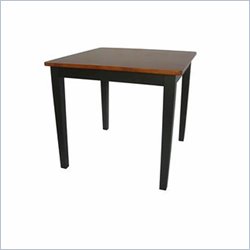 International Concepts Square Casual Dining Table in Merlot and Black Finish
