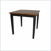 International Concepts Square Casual Dining Table in Merlot and Black Finish