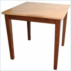 International Concepts Square Dining Table with Flowthrough Drawer (Cinnemon/Espresso)
