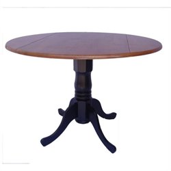 International Concepts Dual Drop Leaf Dining Table in Black and Cherry
