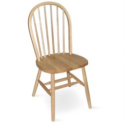 International Concepts 37 Spindleback Windsor Wood Side Chair in Natural Finish