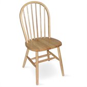 International Concepts 37 Spindleback Windsor Wood Side Chair in Natural Finish 