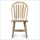 International Concepts Arrowback Windsor Wood Side Chair in Natural Finish