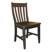 International Concepts Schoolhouse Wood Side Chair in Black Finish (Set of Two)