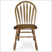 International Concepts Arrowback Wood Side Chair in Medium Oak Finish