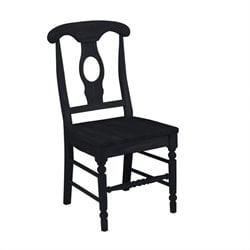 International Concepts Empire Wood Side Chair in Black Finish (Set of Two)
