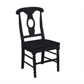 International Concepts Empire Wood Side Chair in Black Finish (Set of Two)