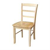 International Concepts Madrid Ladderback Wood Side Chairs in Natural Finish (Set of 2)