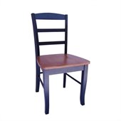 International Concepts Madrid Wood Side Chairs in Black and Cherry Finish (Set of 2)