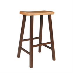 International Concepts 29 Saddle Seat Bar Stool in Cinnamon and Espresso
