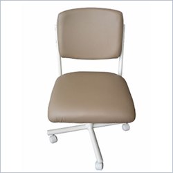 International Concepts Leisure Vinyl Upholstered White Metal Chair (Set of 2)