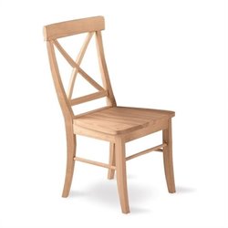 International Concepts Unfinished X-Back Dining Chair (Set of 2)