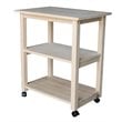 ADD TO YOUR SET: International Concepts Unfinished Microwave Kitchen Cart