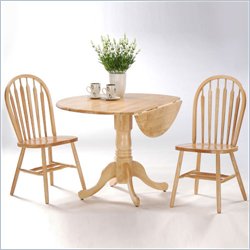 International Concepts Round 42" Dual Drop Leaf Dining Table (Natural)