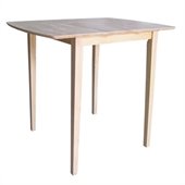 International Concepts Unfinished Square Bar Height Dining Table