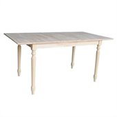 International Concepts Unfinished Turned Leg Dining Table