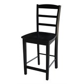 International Concepts Madrid 24 Stool  in Black