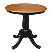 International Concepts 30 Round Dining Table in Black / Cherry