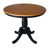 International Concepts 36 Round Dining Table in Black / Cherry